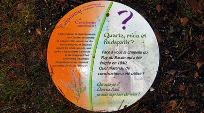 Photo d'une plaque informative